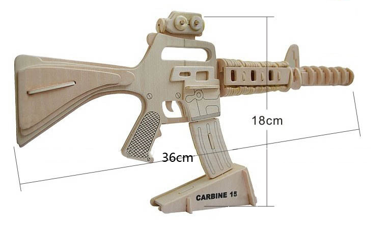 DIY toy-3D puzzle-Wooden Carbine 15