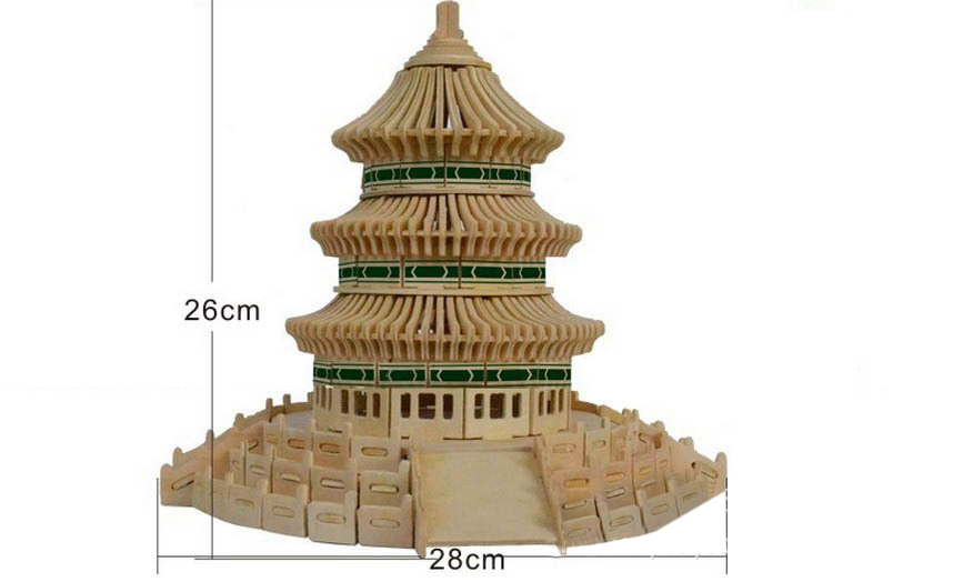 DIY toy-3D puzzle-Wooden temple of heaven