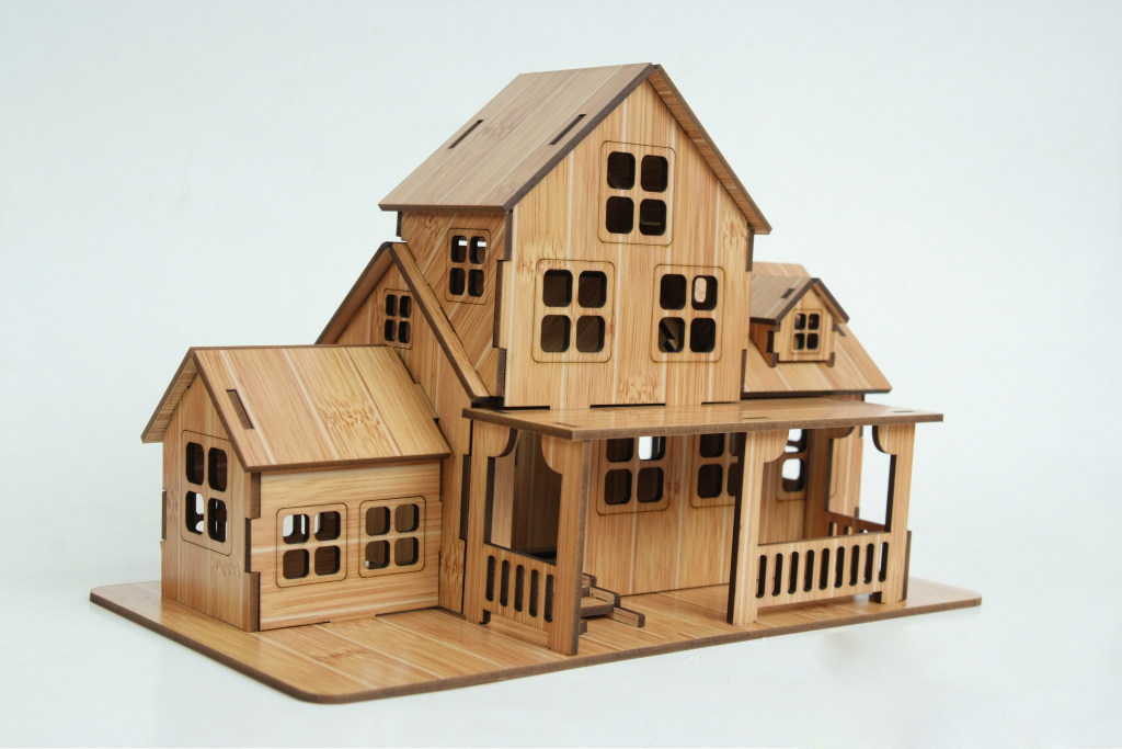 DIY toy-3D puzzle-Bamboo cabin