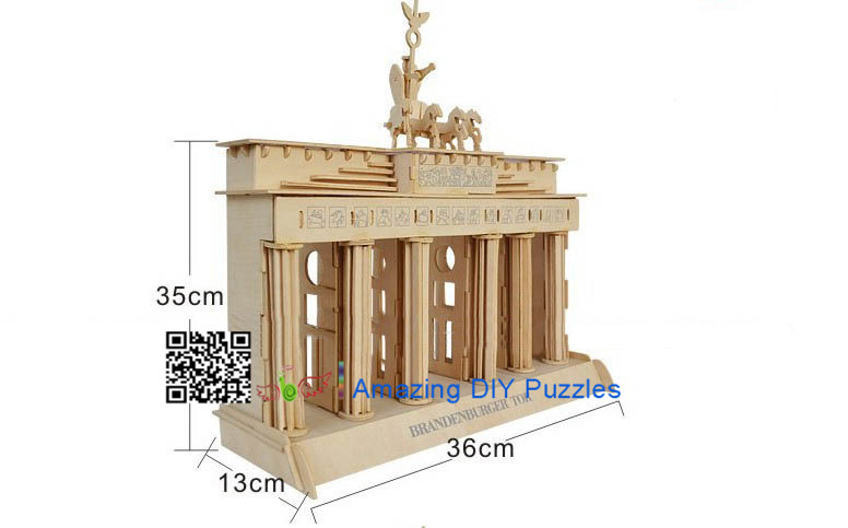 DIY toy-3D puzzle-Wooden Brandenburg gate