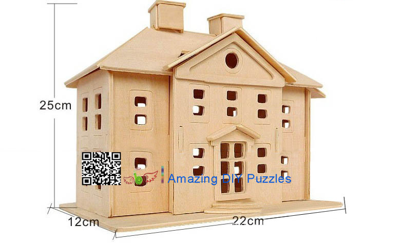 DIY toy-3D puzzle-Wooden Country house