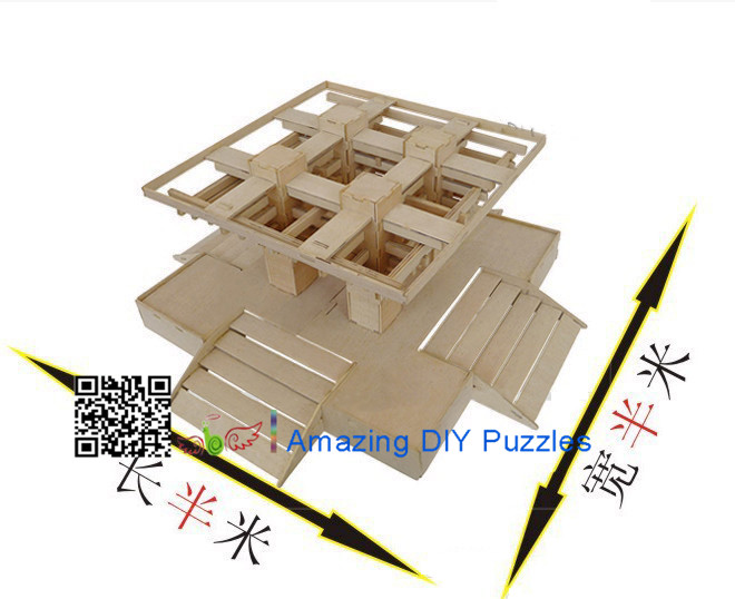 DIY toy-3D puzzle-Wooden China Pavilion