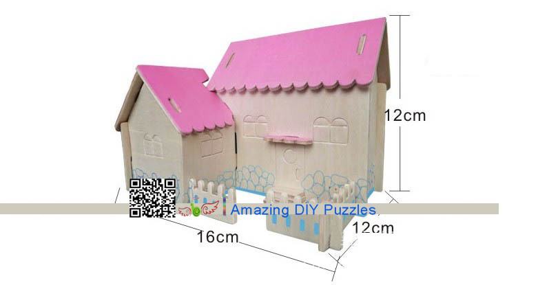 DIY toy-3D puzzle-Wooden Roman cabin