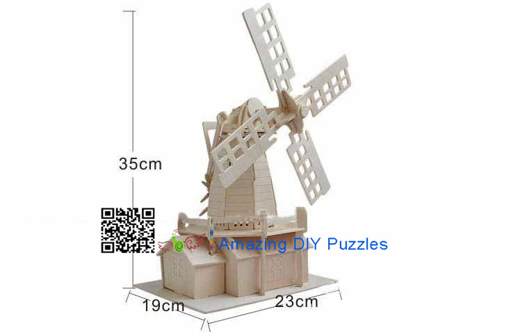 DIY toy-3D puzzle-Wooden big dutch windmill 