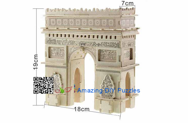 DIY toy-3D puzzle-Wooden Triumphal Arch