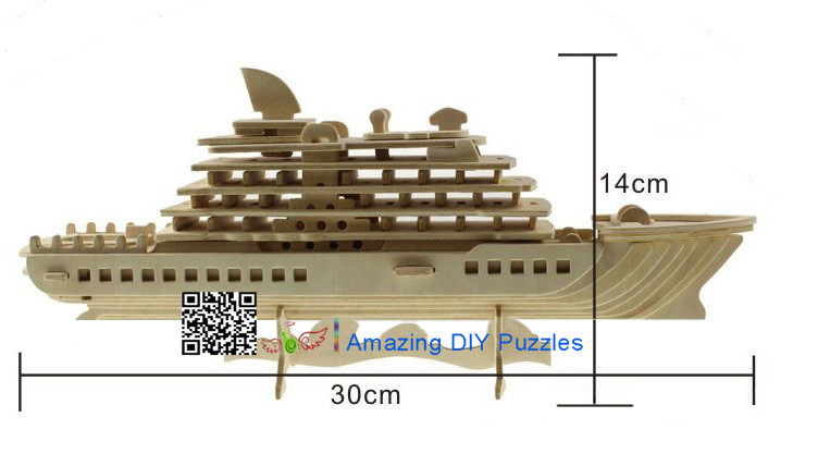 DIY toy-3D puzzle-Wooden Luxury cruise