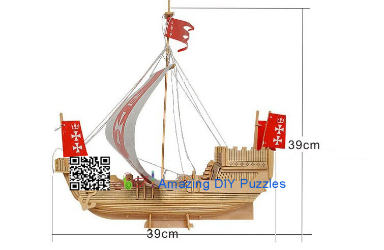 DIY toy-3D puzzle-Wooden The alliance warship