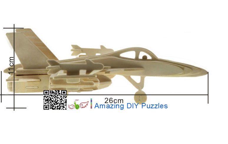 DIY toy-3D puzzle-Wooden F-18 Bumblebee bomber