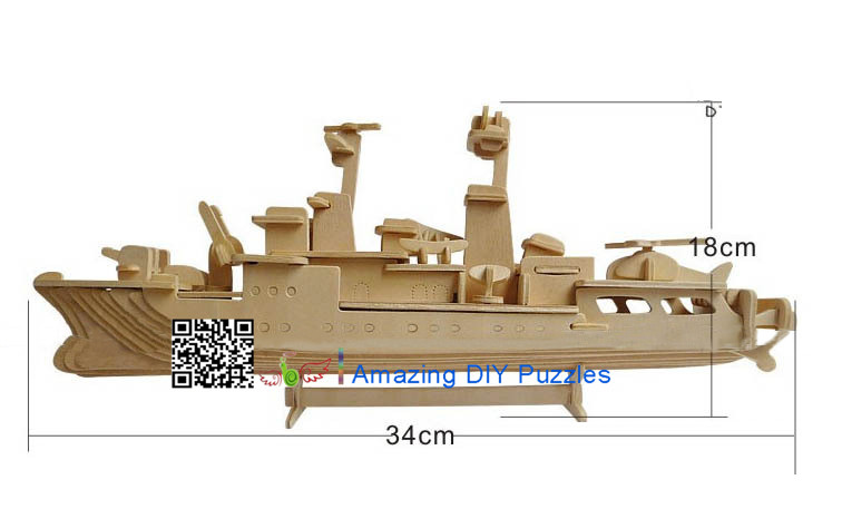 DIY toy-3D puzzle-Wooden Destroyer