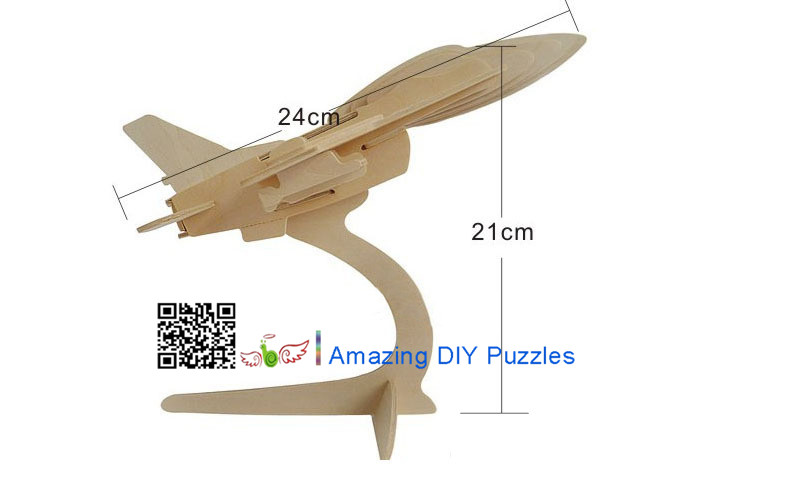 DIY toy-3D puzzle-Wooden F-16 Fighter