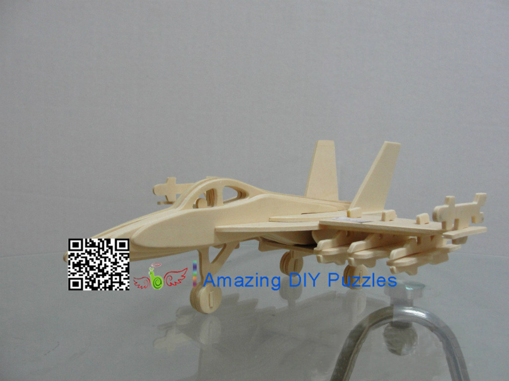 DIY toy-3D puzzle-Wooden F-18 Fighter 