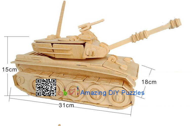 DIY toy-3D puzzle-Wooden Main Battle Tank