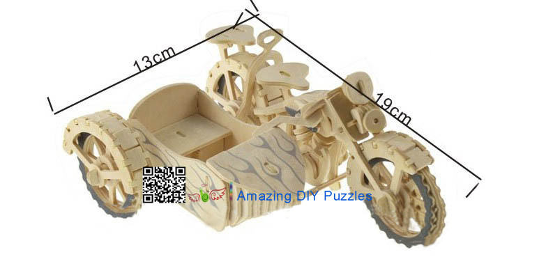 DIY toy-3D puzzle-Wooden motorcycle