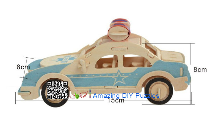 DIY toy-3D puzzle-Wooden Police car