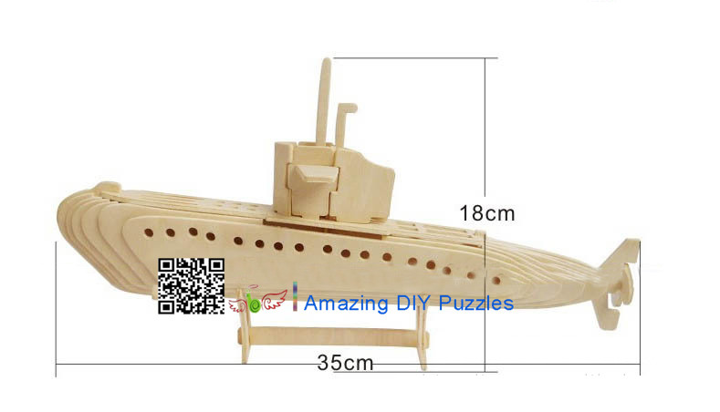 DIY toy-3D puzzle-Wooden Submarine
