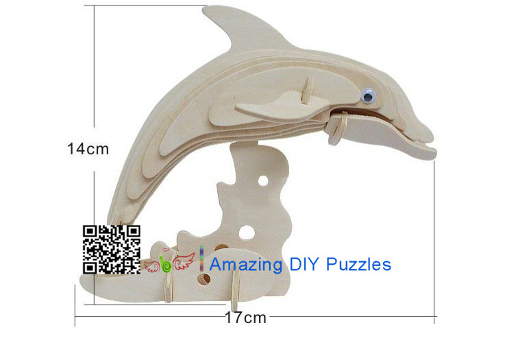 DIY toy-3D puzzle-Wooden Dolphin