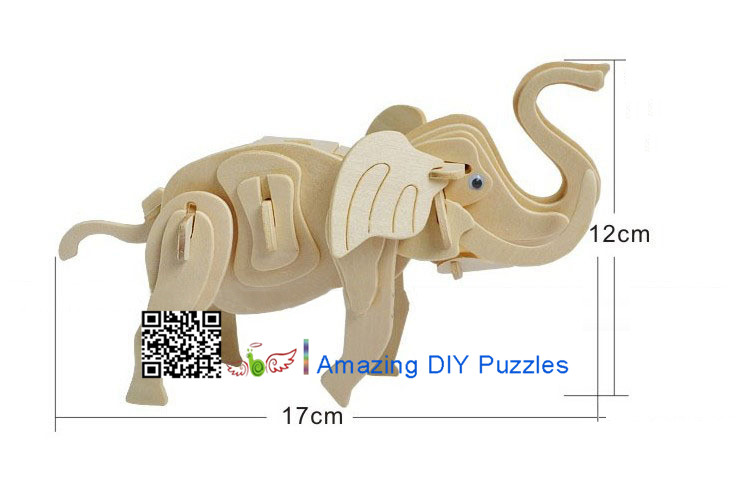 DIY toy-3D puzzle-Wooden Elephant