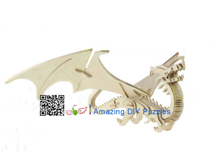 DIY toy-3D puzzle-Wooden Flying dragon