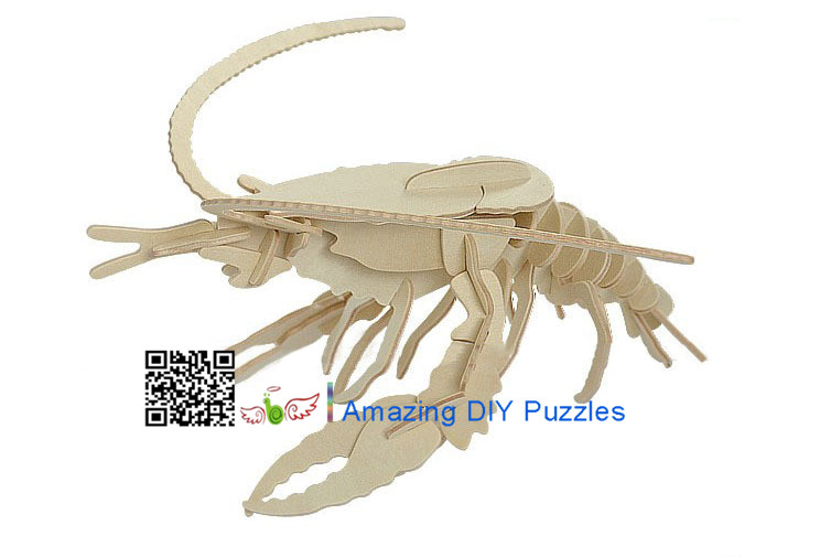 DIY toy-3D puzzle-Wooden Lobster