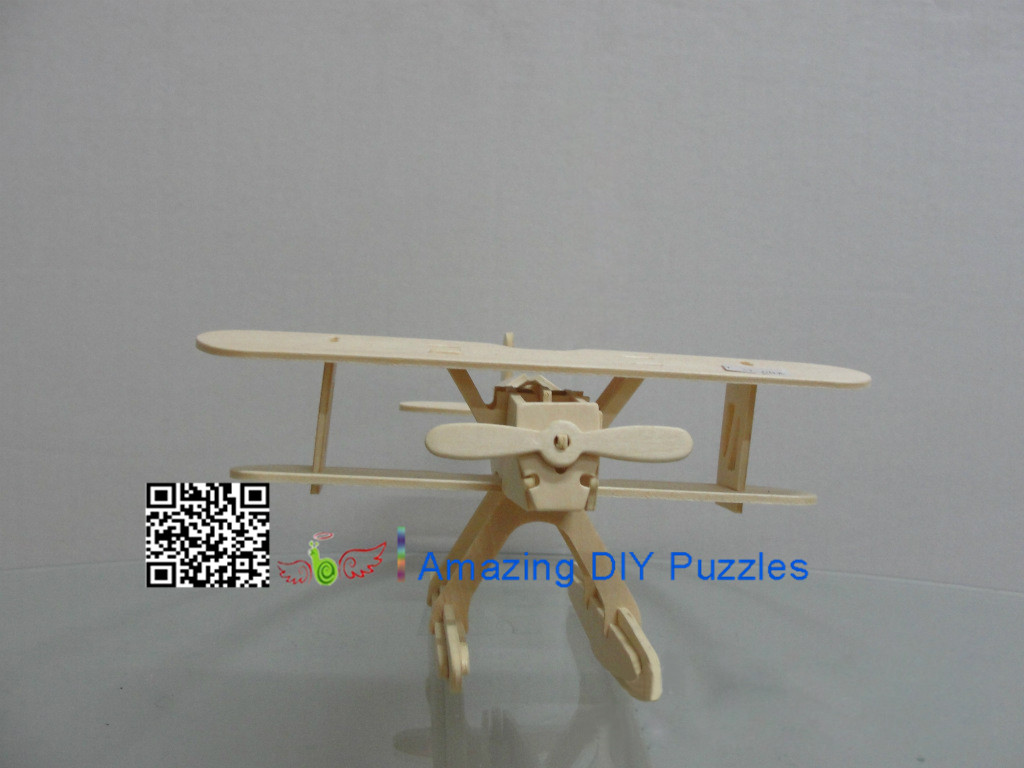 DIY toy-3D puzzle-Wooden Heninkel aviation
