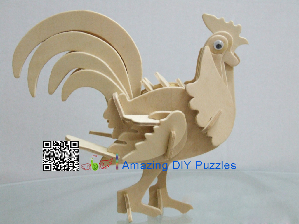 DIY toy-3D puzzle-Wooden cock
