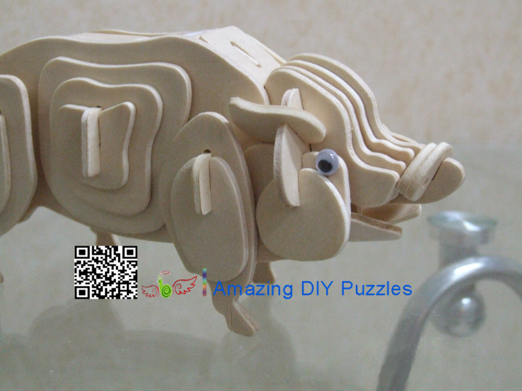 DIY toy-3D puzzle-Wooden Pig