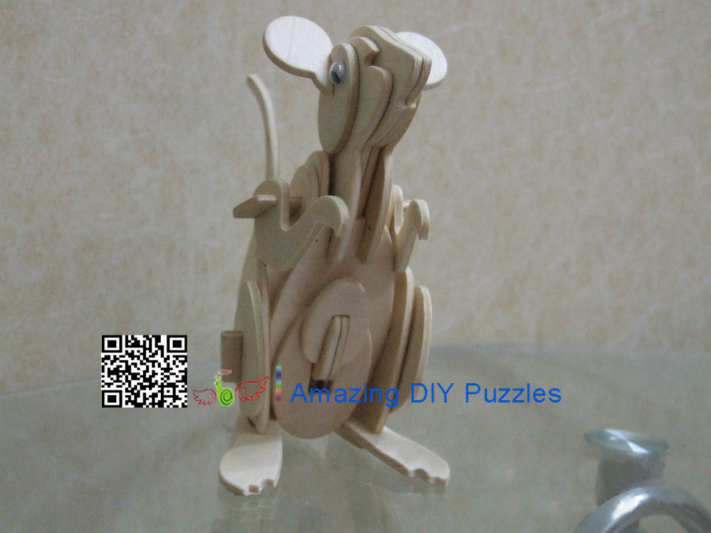 DIY toy-3D puzzle-Wooden mouse