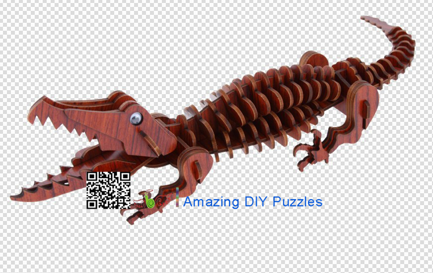 DIY toy-3D puzzle-Rosewood Crocodile
