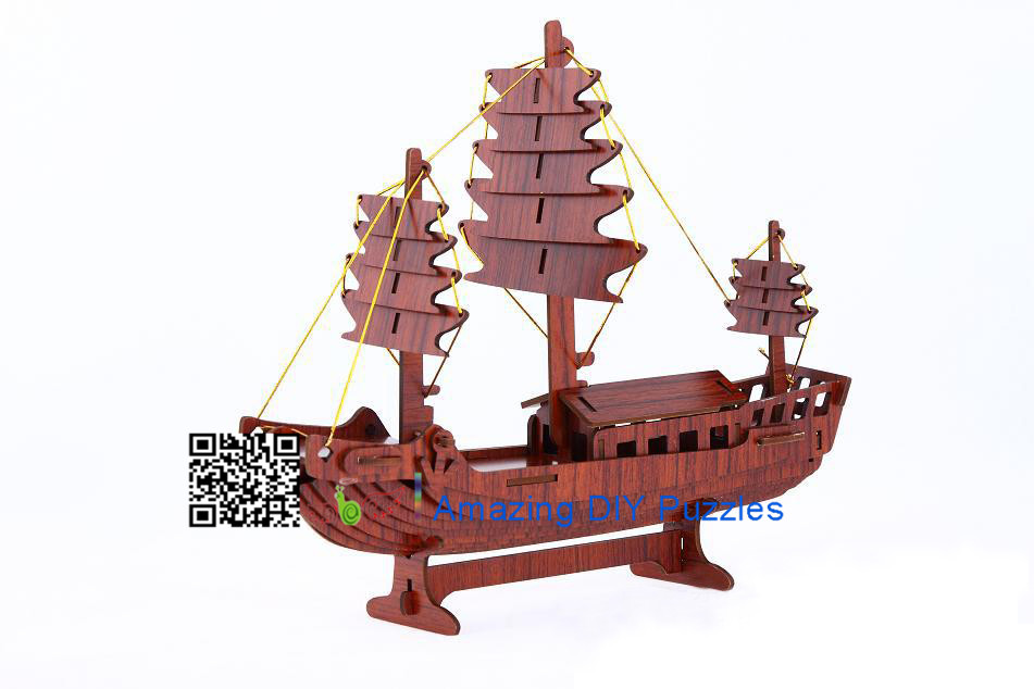 DIY toy-3D puzzle-Rosewood Smooth sailing