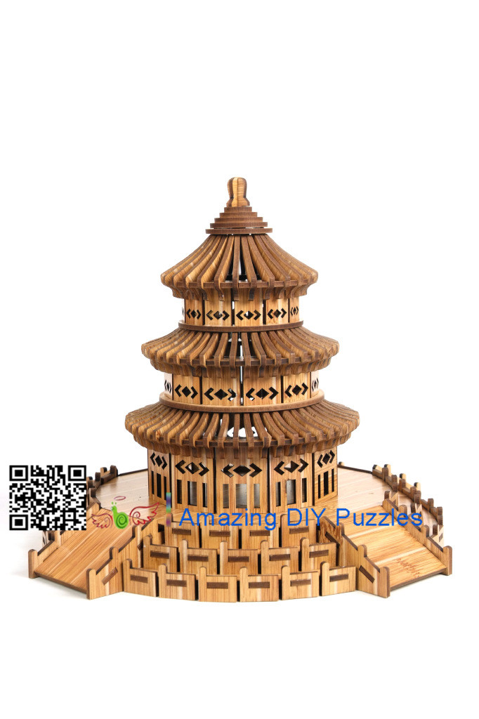 DIY toy-3D puzzle-Bamboo Temple of  heaven