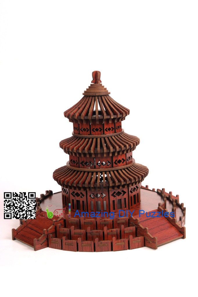 DIY toy-3D puzzle-Rosewood Temple of  heaven