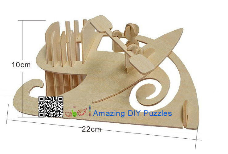 DIY toy-3D puzzle-Wooden pencil vase