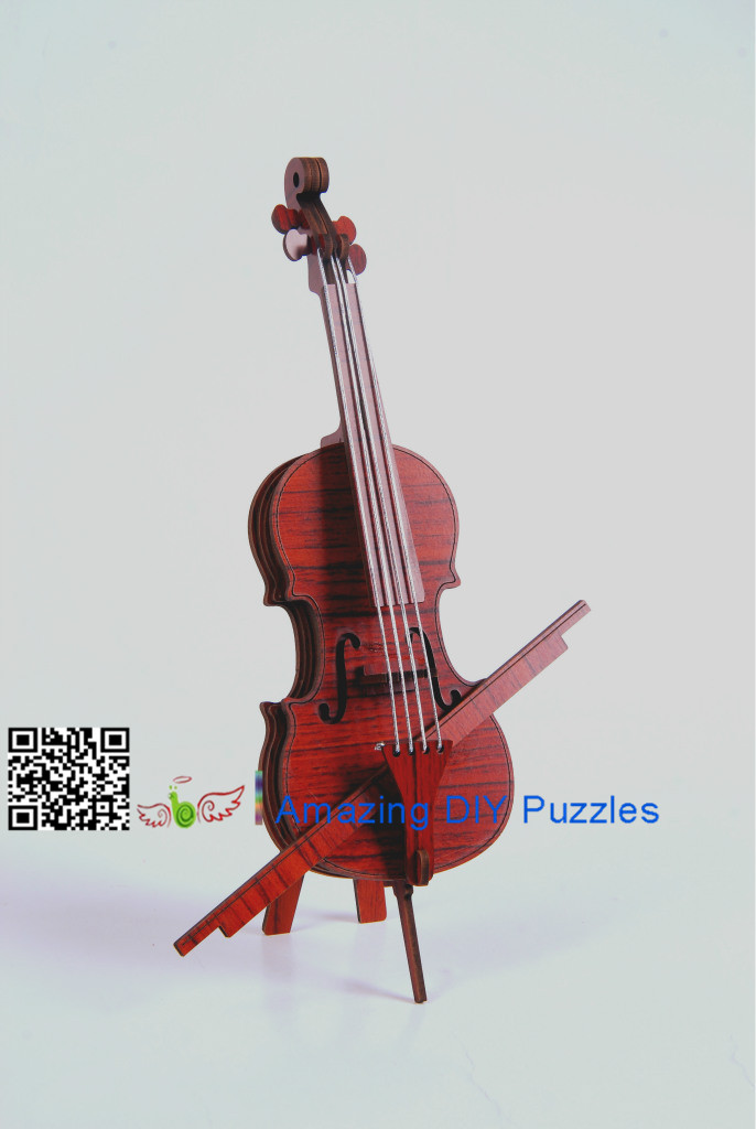 DIY toy-3D puzzle-Rosewood Cello 