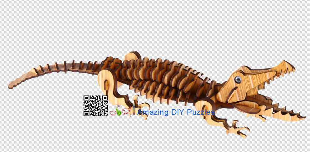 DIY toy-3D puzzle-Bamboo Crocodile 