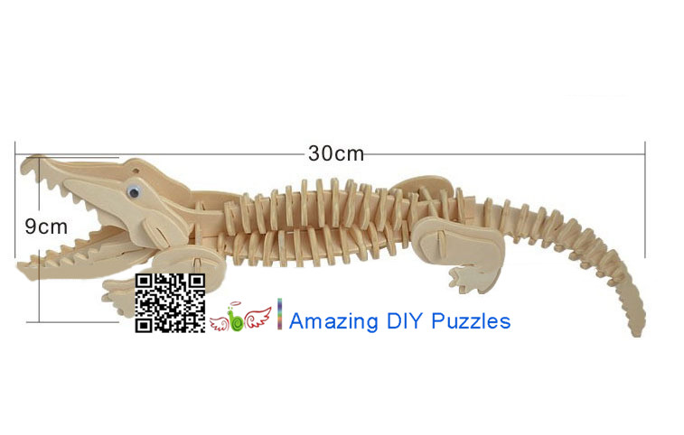 DIY toy-3D puzzle-Wooden Crocodile