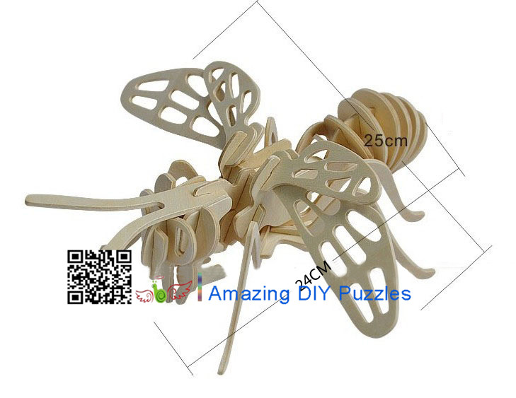DIY toy-3D puzzle-Wooden Small bee