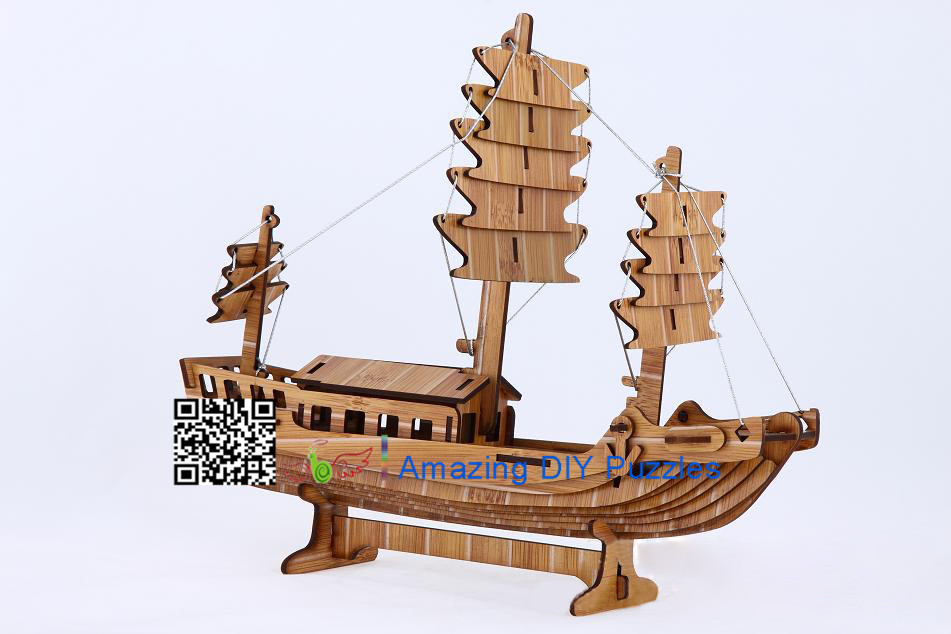 DIY toy-3D puzzle-Bamboo Smooth sailing