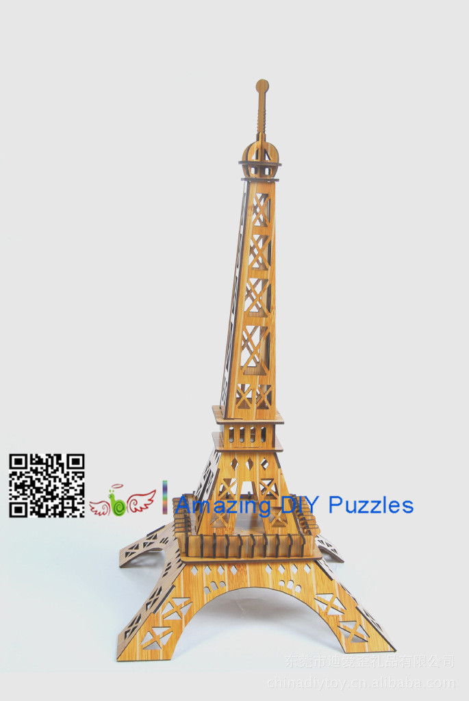 DIY toy-3D puzzle-Bamboo Paris Eiffel Tower