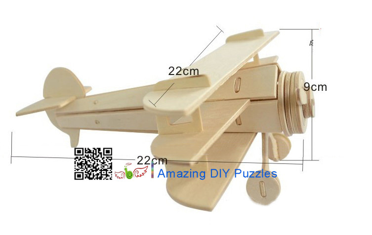 DIY toy-3D puzzle-Wooden Triplane