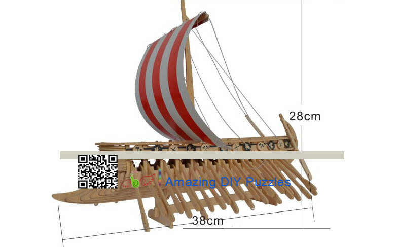 DIY toy-3D puzzle-Wooden Phoenician warships