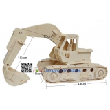 DIY toy-3D puzzle-Wooden Excvavtor