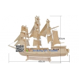 DIY toy-3D puzzle-Wooden Atlantic sailing 