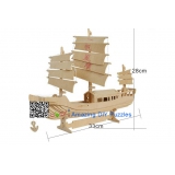 DIY toy-3D puzzle-Wooden China sailing